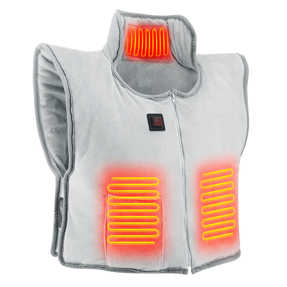 🔥 Wearable Heating Pad Vest – 5-Zone Heated Back & Waist Warmer with 3 Heat Settings