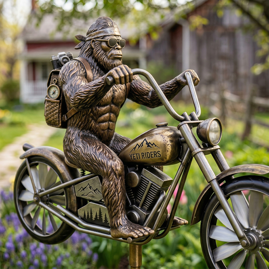 Bigfoot Garden Art Wind Spinner