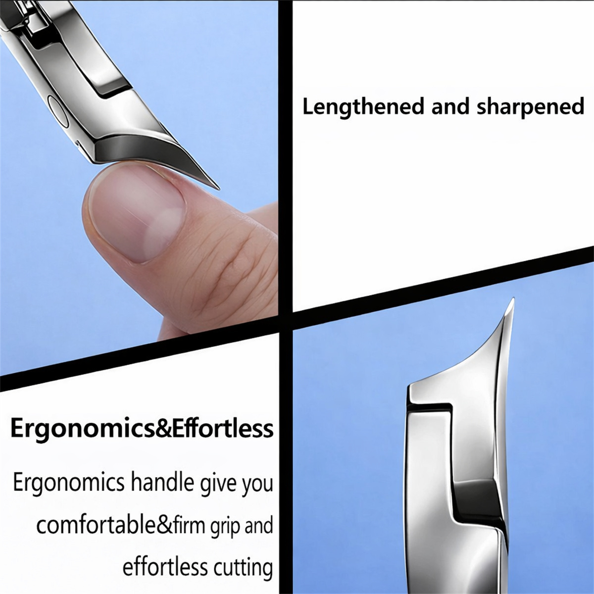Curved Blade Nail Cutter for Thick, Hard, Fungal Nails
