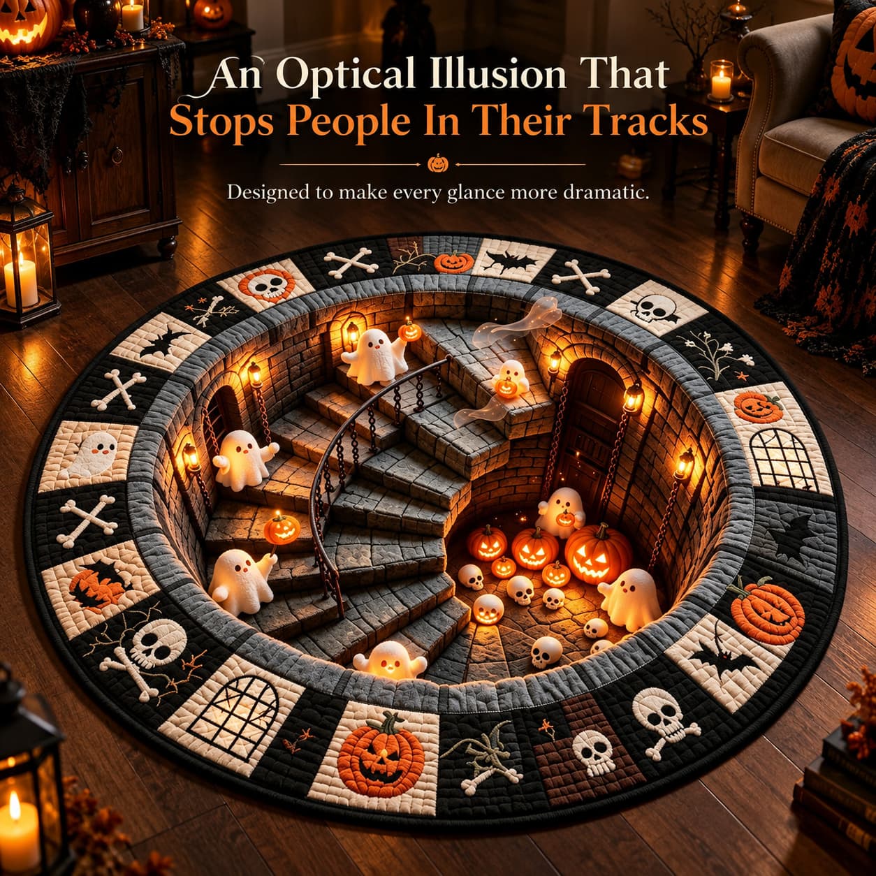 🎃 3D Halloween Optical Illusion Rug – Turn Your Floor Into Part Of The Fright