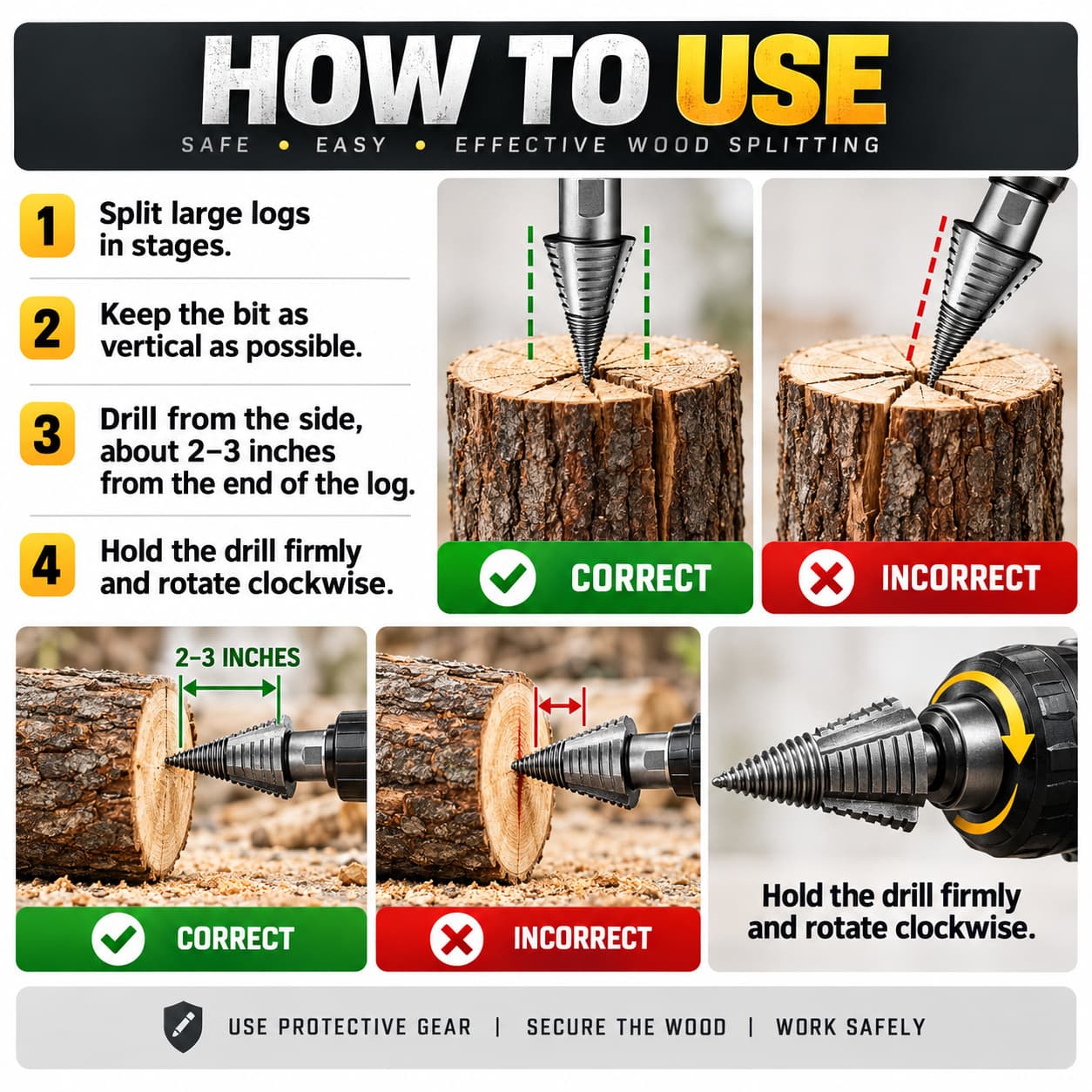 🔥 Firewood Drill Bit – The Easier Way To Split Firewood