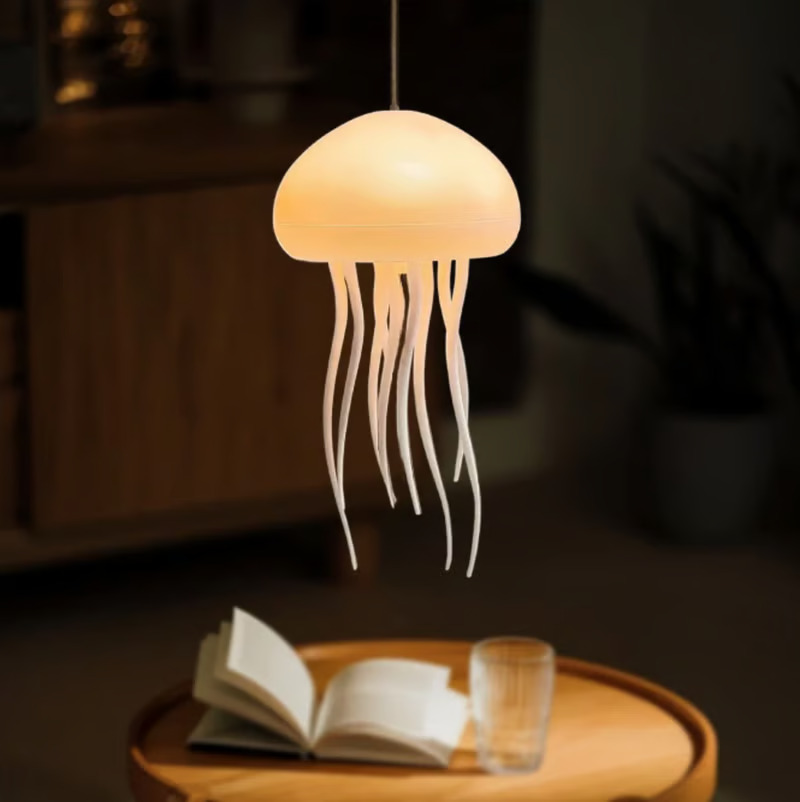 💡Led Gradient Swimming Jellyfish Atmosphere Light