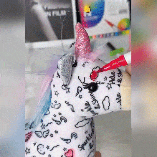 DIY Color-In Unicorn Plush Toy Kit