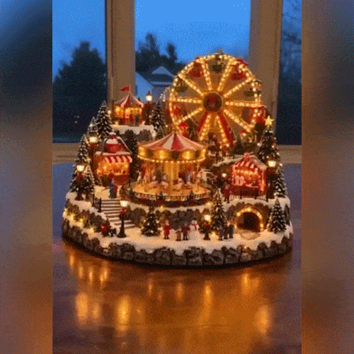 🎡 Christmas Wonderland Carnival – Light-Up Christmas Village Decoration