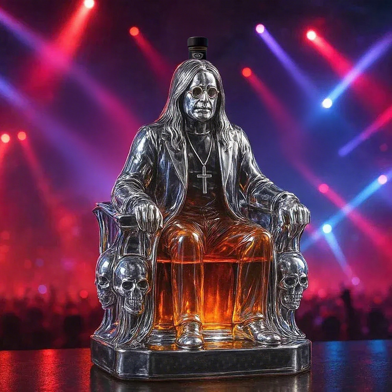2025 In Memory of the Metal Legend Whiskey Bottle