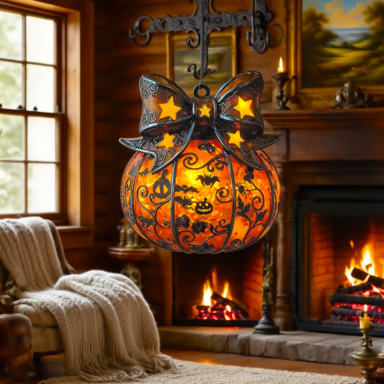 🎃Spooky Halloween Pumpkin Suncatcher✨