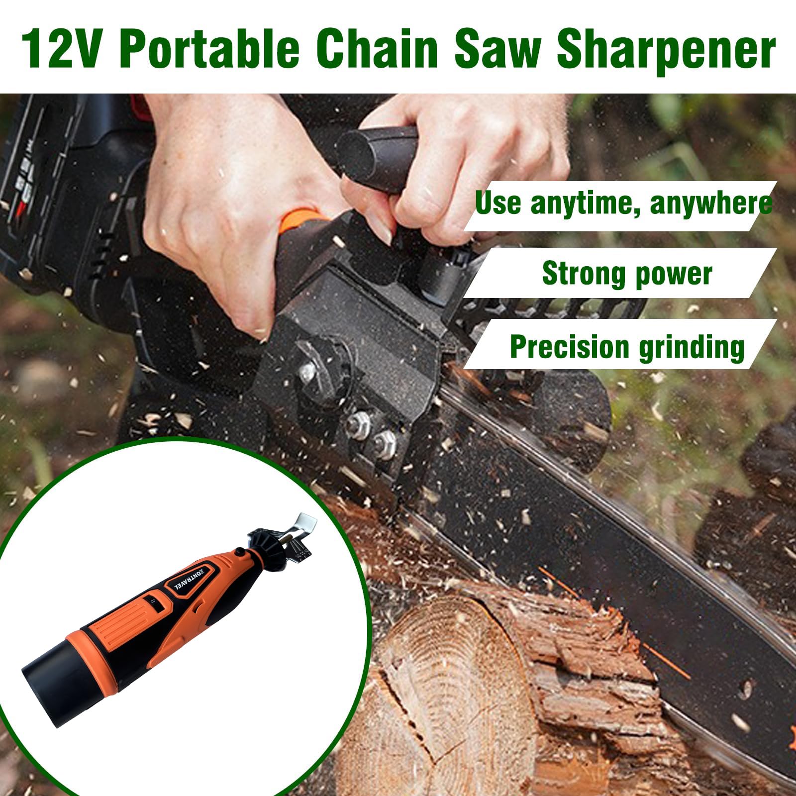 Cordless Electric Chainsaw Sharpener Kit
