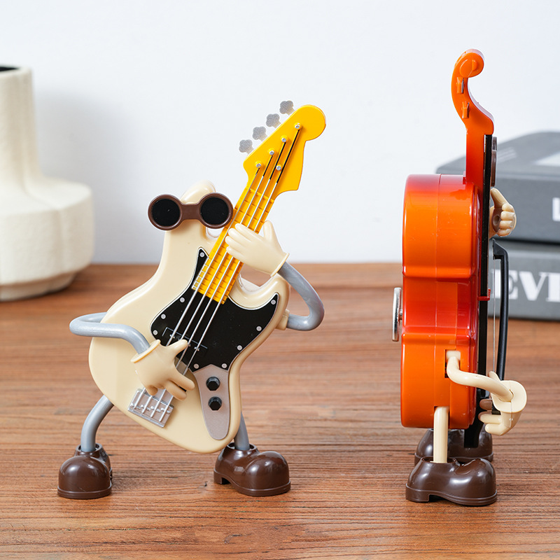 Funny Guitar Wind-Up Music Box Ornament