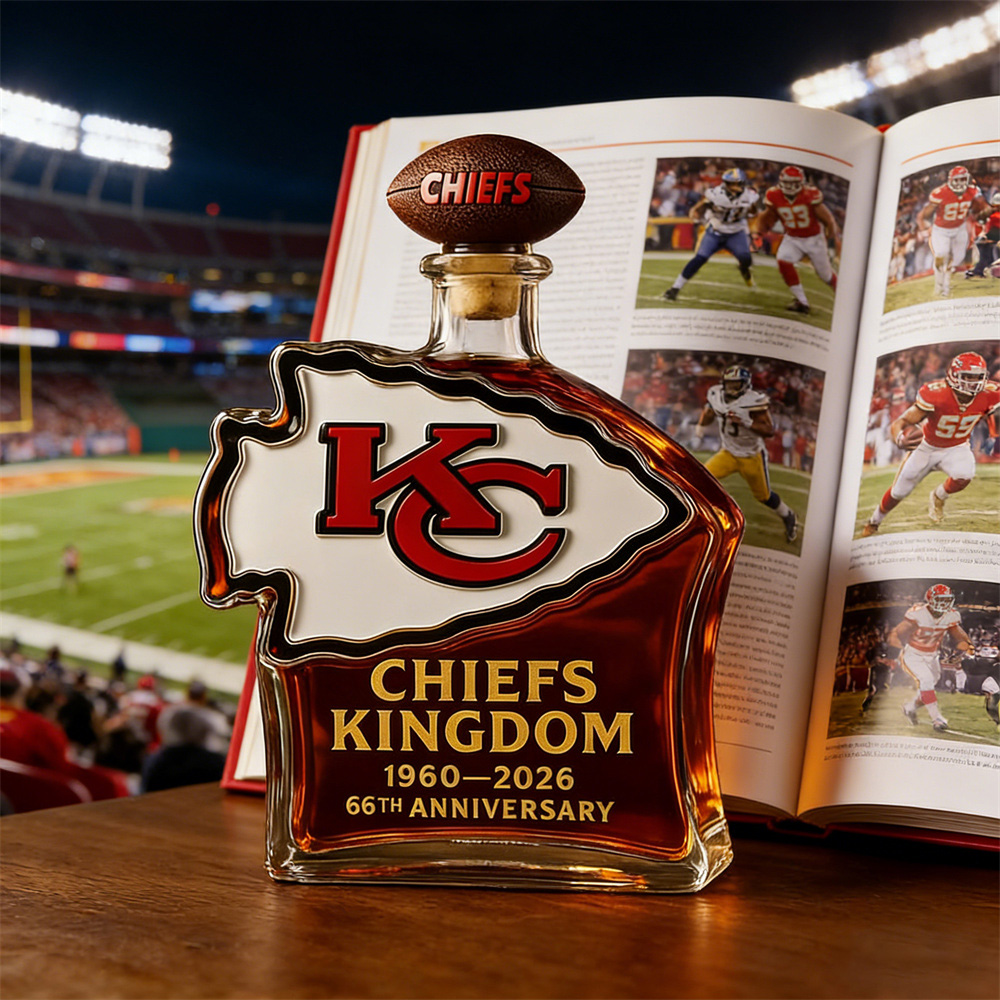 🏈Kansas City Chiefs 66TH ANNIVERSARY WHISKEY DECANTER