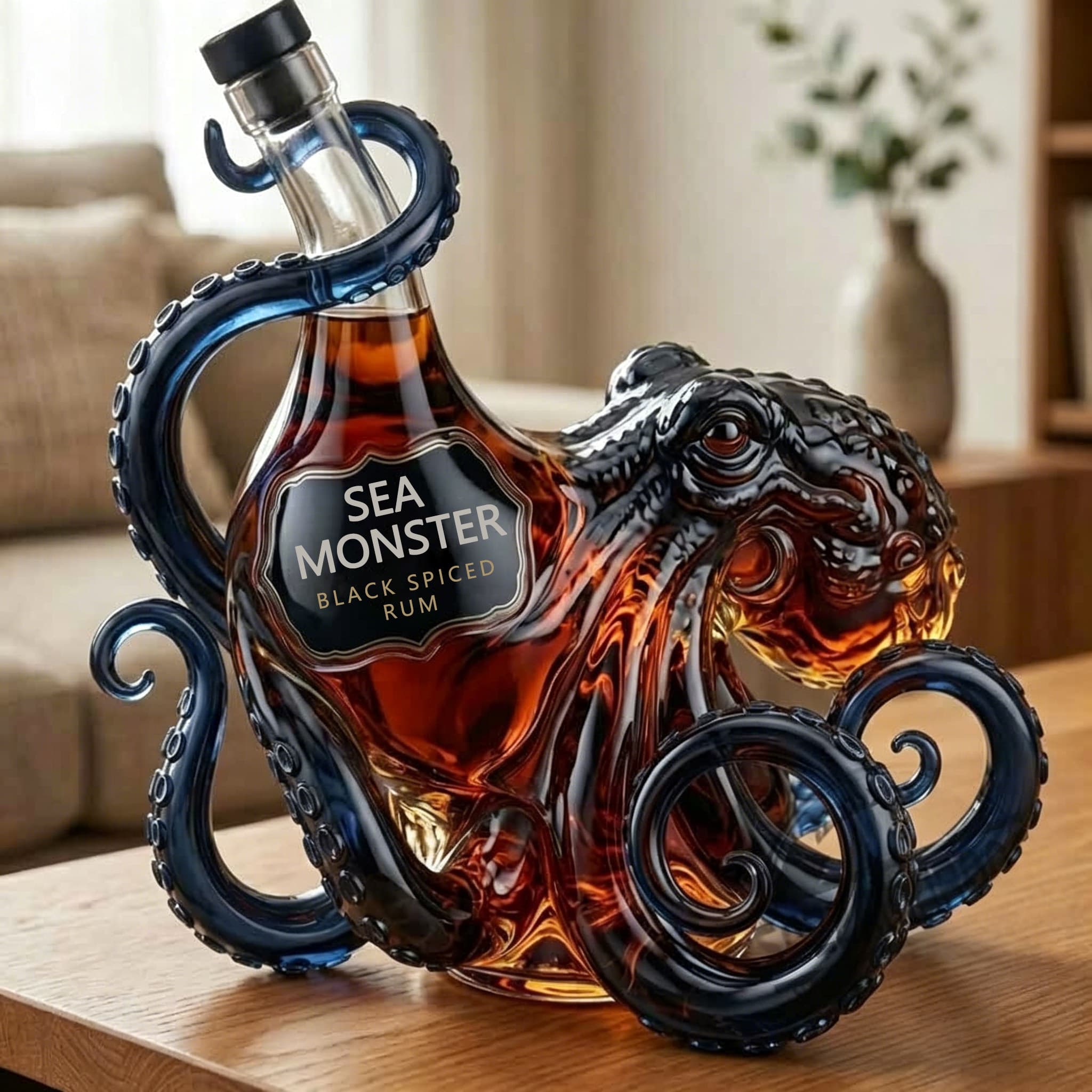 Sea Monster Black Spiced Rum Bottle