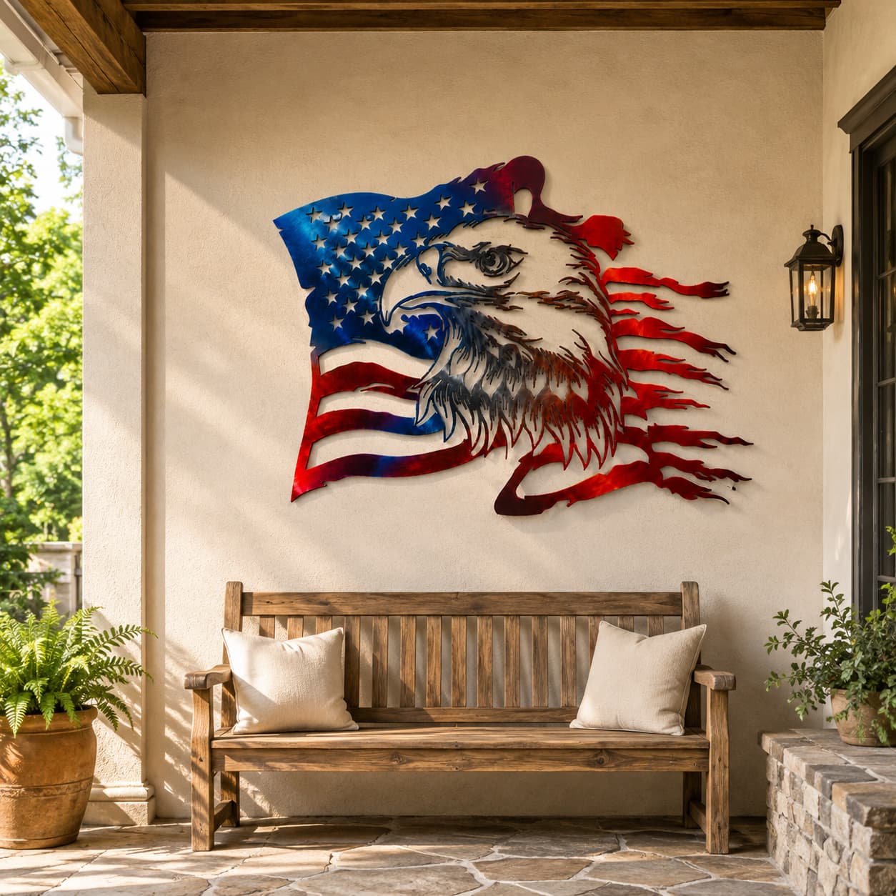 🦅Patriotic Bald Eagle American Flag Wall Decor