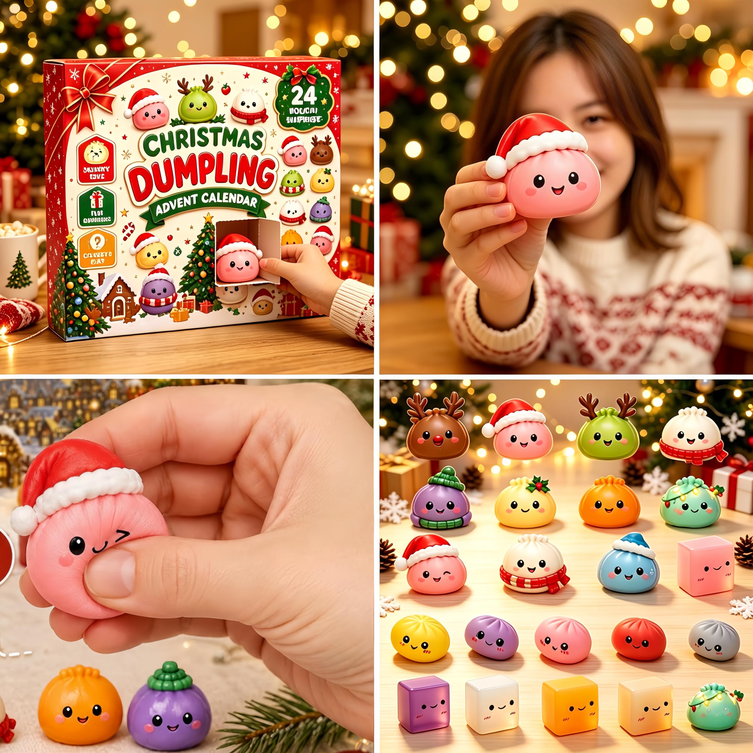 🥟 2026 Christmas Dumpling Squishy Advent Calendar