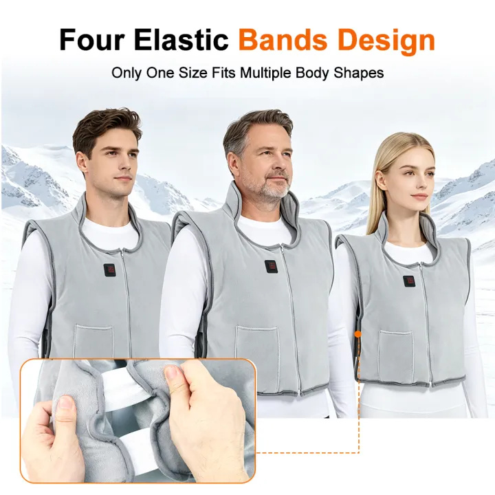 🔥 Wearable Heating Pad Vest – 5-Zone Heated Back & Waist Warmer with 3 Heat Settings