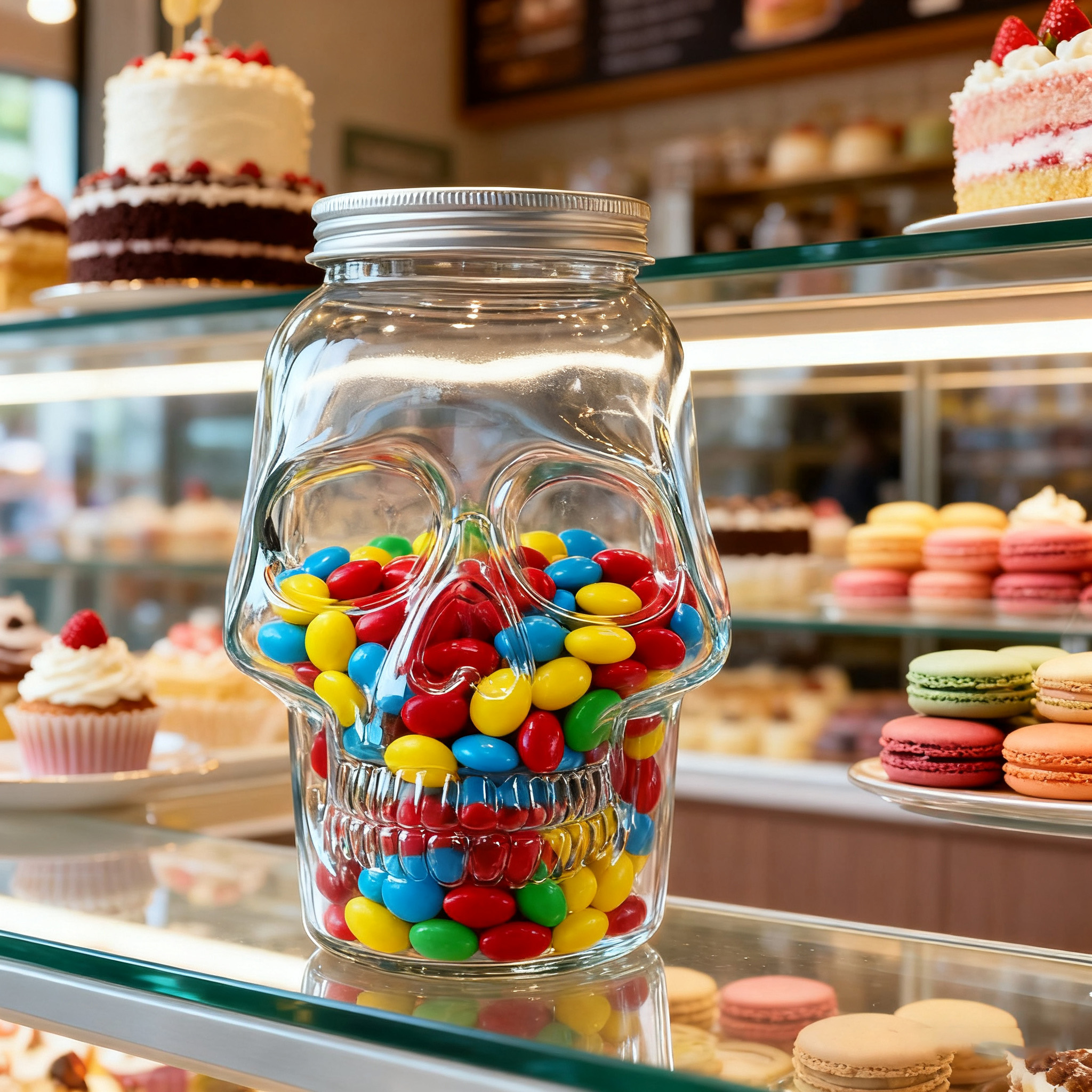 🍬Skull Glass Candy Jar