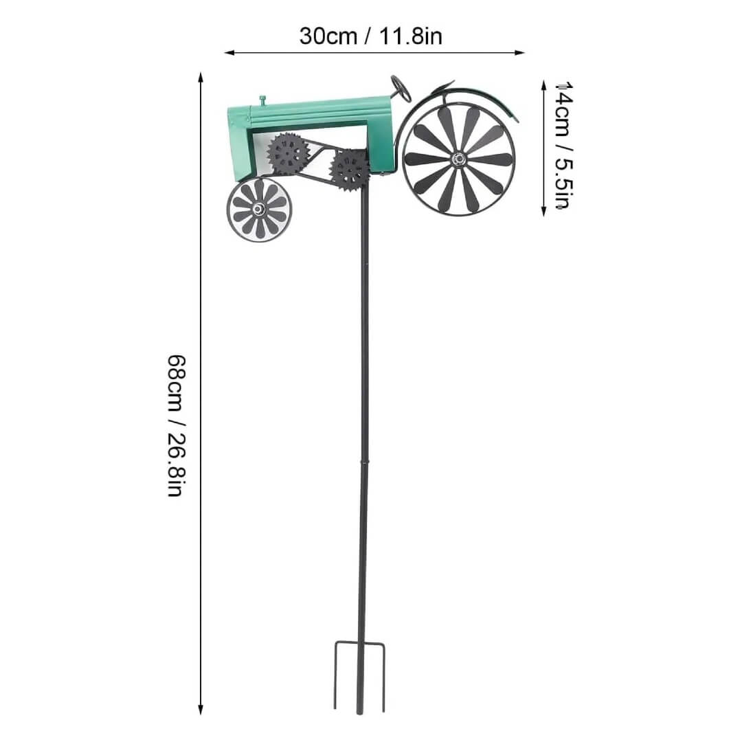 Classic Tractor Garden Wind Spinner