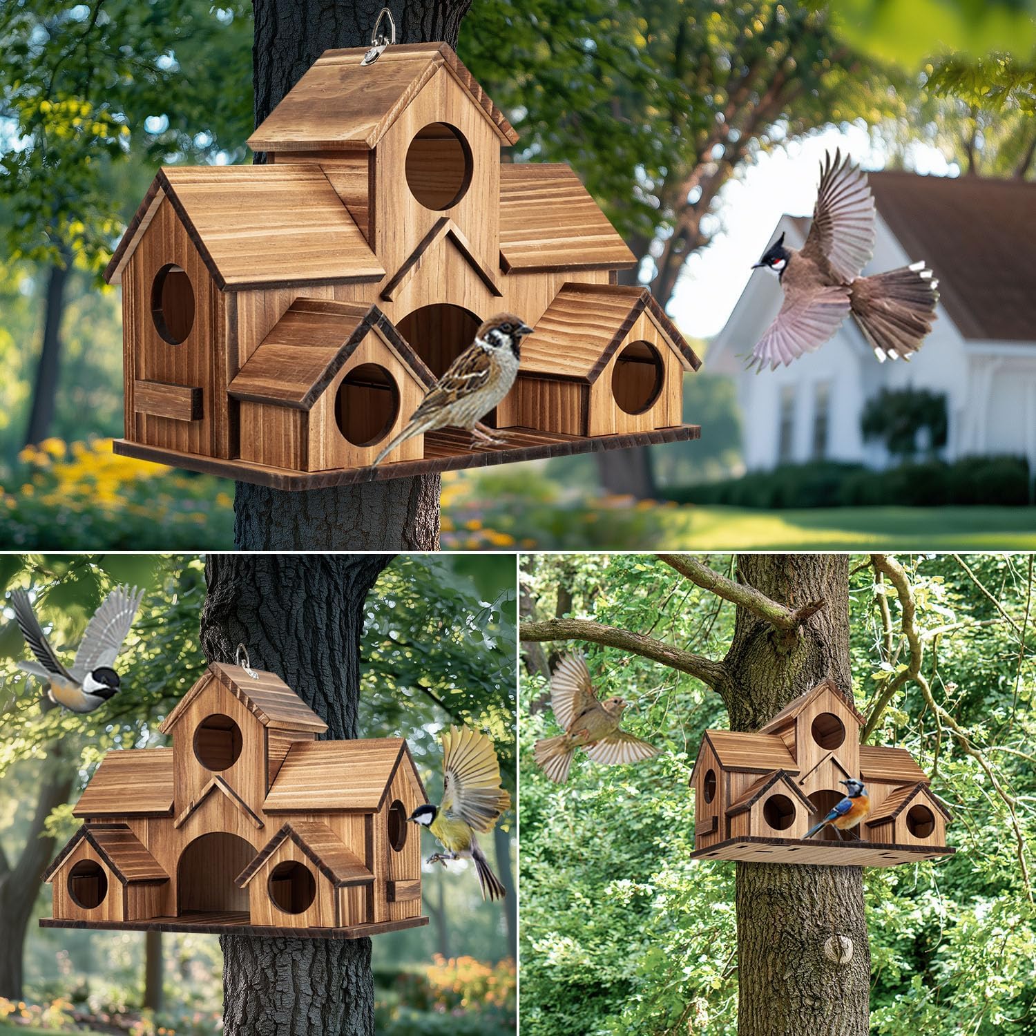 Rustic Wooden Birdhouse🏠🐦🌿