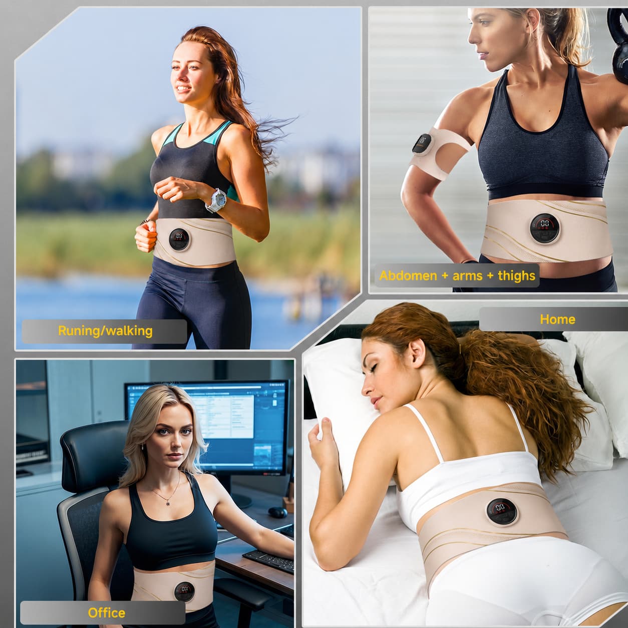 Abdominal Muscle Stimulator Belt for Back Pain Relief, Deep Tissue Relaxation
