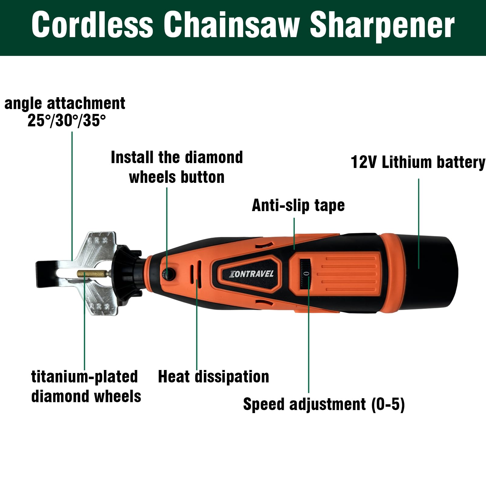 Cordless Electric Chainsaw Sharpener Kit