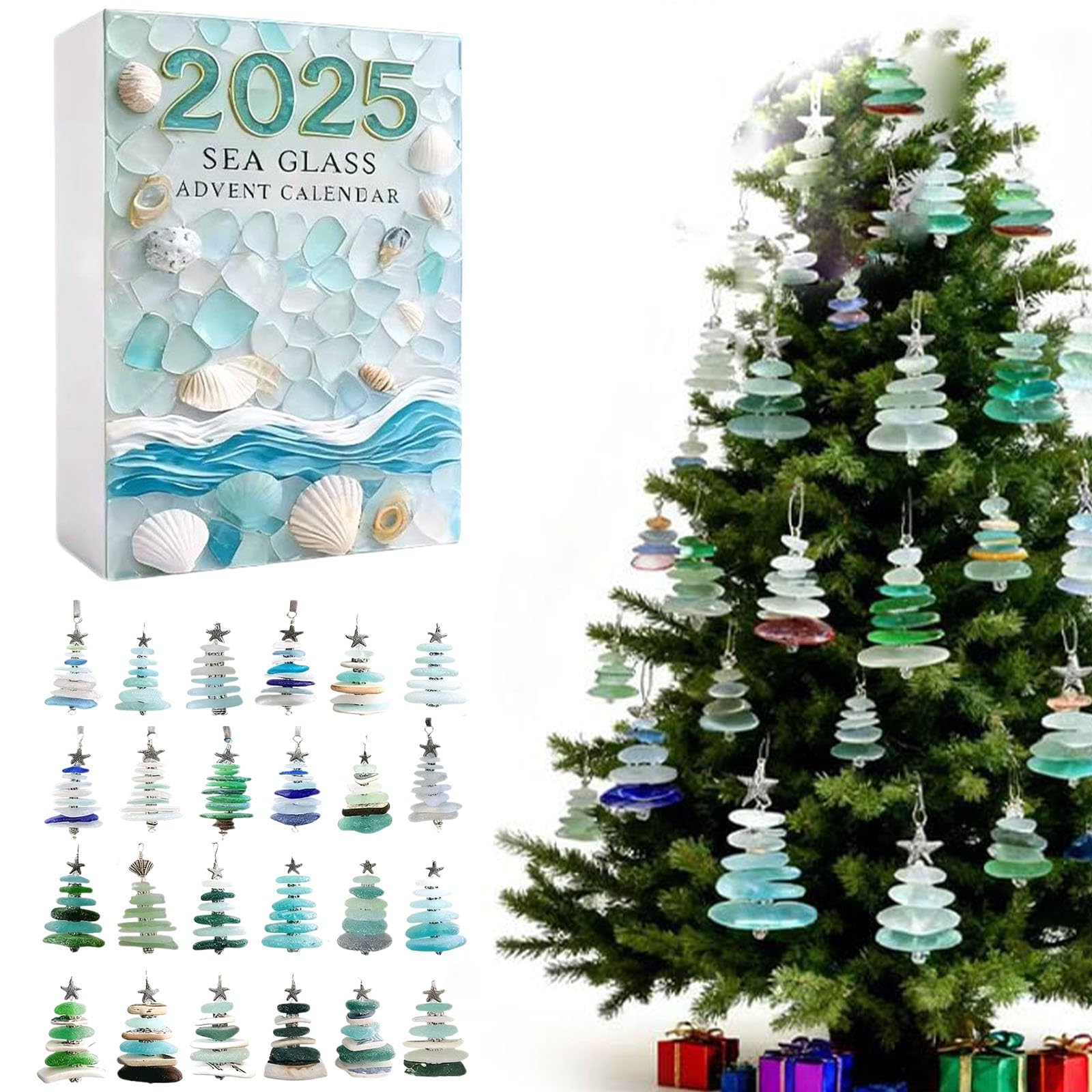 Sea Glass Christmas Tree Advent Calendar 2025