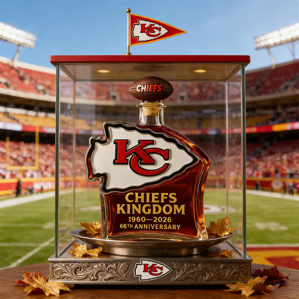 🏈Kansas City Chiefs 66TH ANNIVERSARY WHISKEY DECANTER