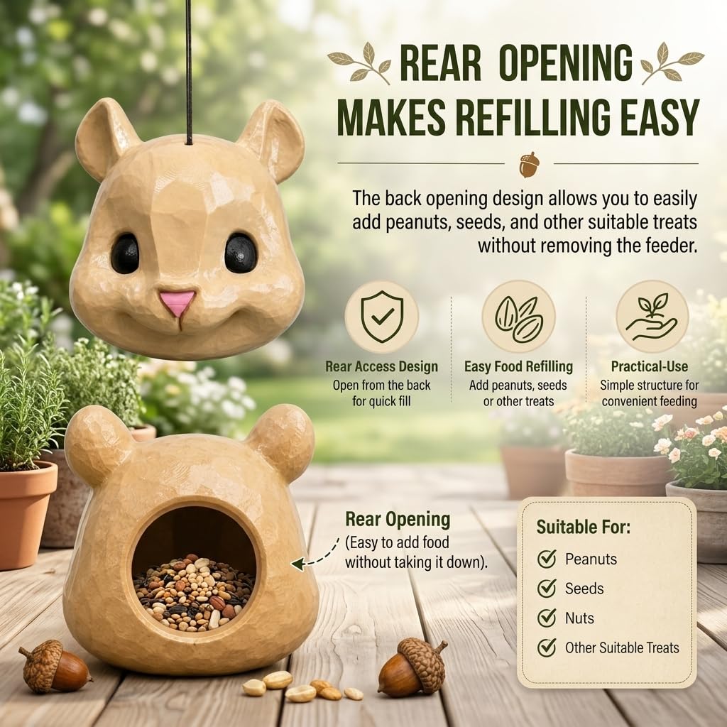 🐿️Funny Squirrel Head Feeder
