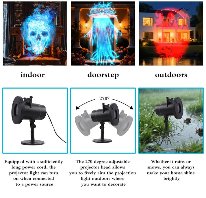 👻Halloween Skull 5D Dynamic Light
