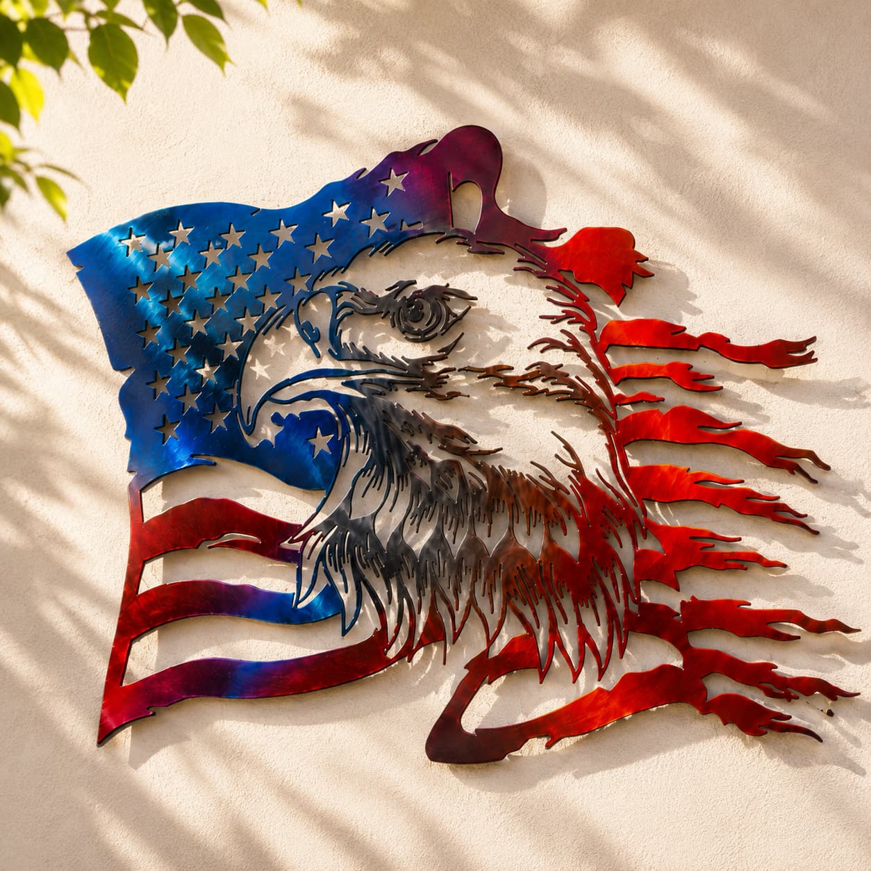 🦅Patriotic Bald Eagle American Flag Wall Decor