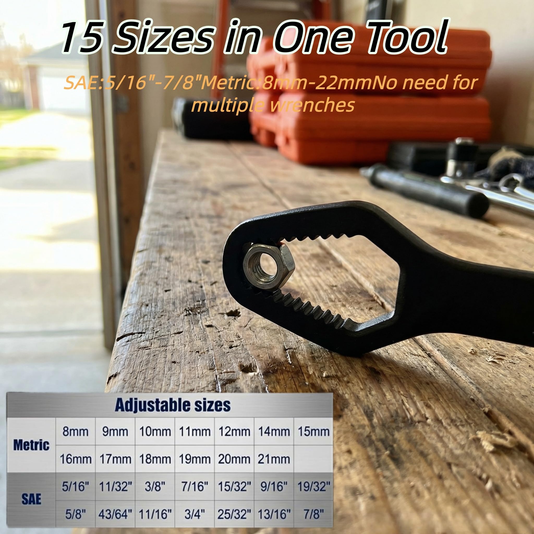 🔧 8-22mm Universal Wrench Receive