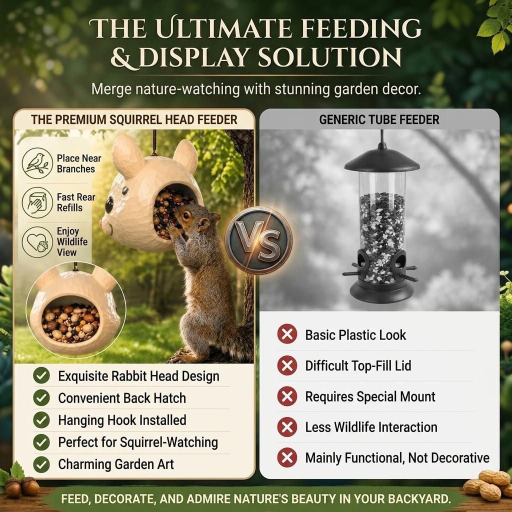 🐿️Funny Squirrel Head Feeder
