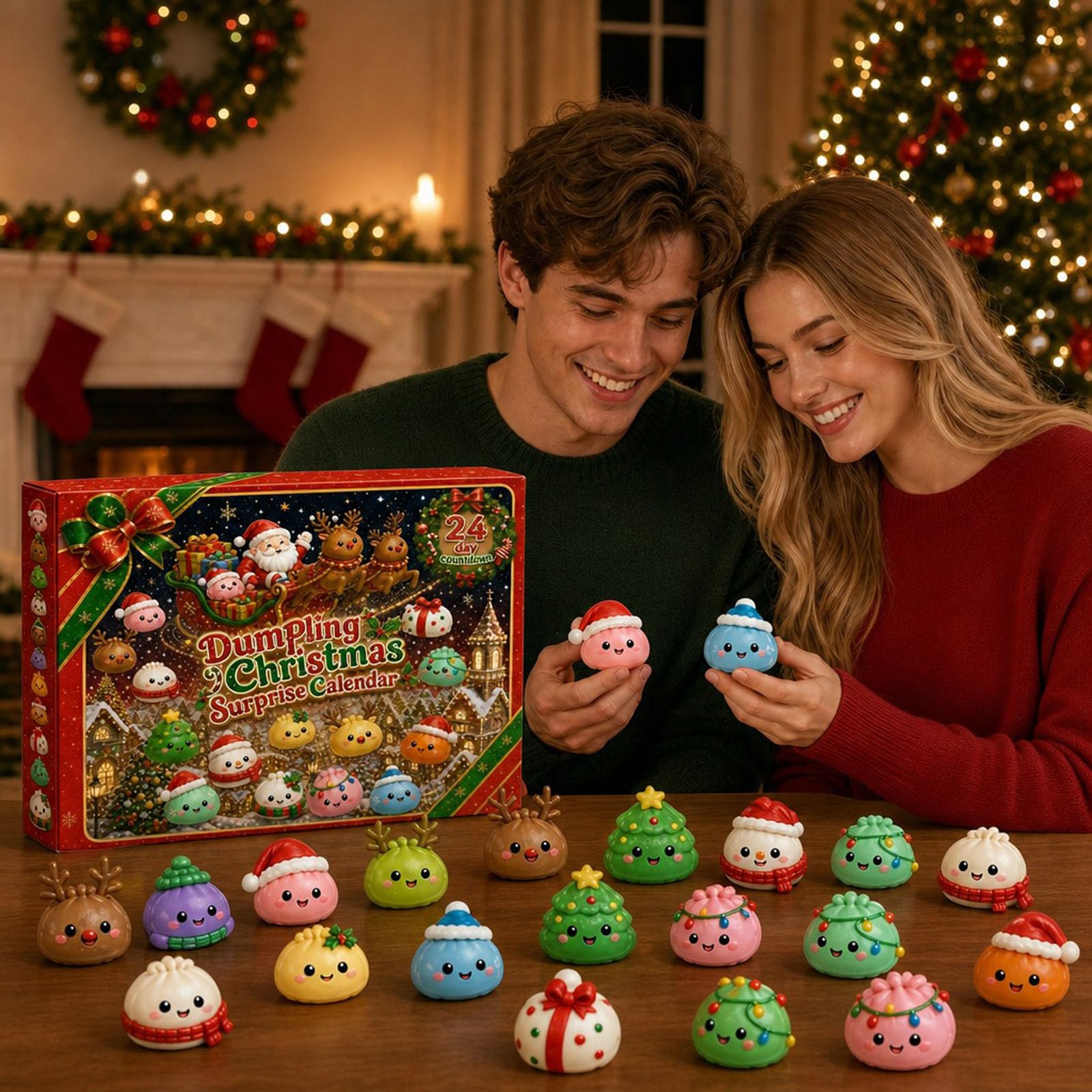🥟 2026 Christmas Dumpling Squishy Advent Calendar