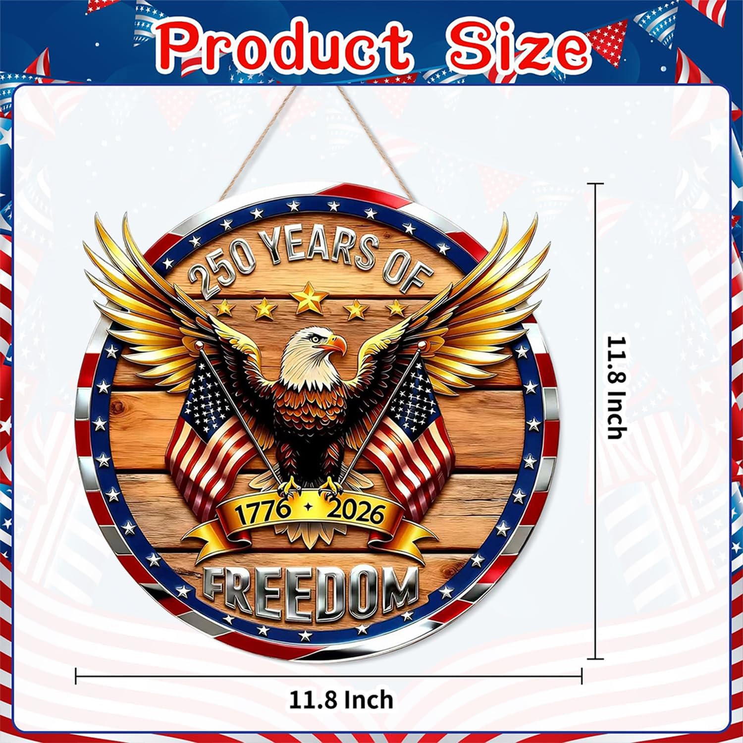 250th Anniversary Wooden Door Hanger