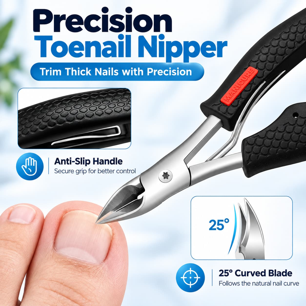 Toenail Clippers for Seniors – Heavy-Duty Thick Toenail Care Kit