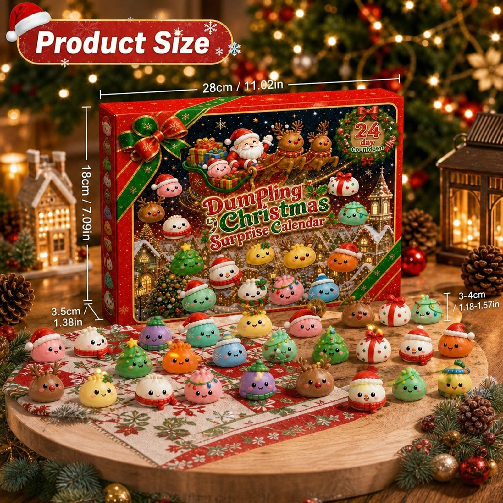 🥟 2026 Christmas Dumpling Squishy Advent Calendar