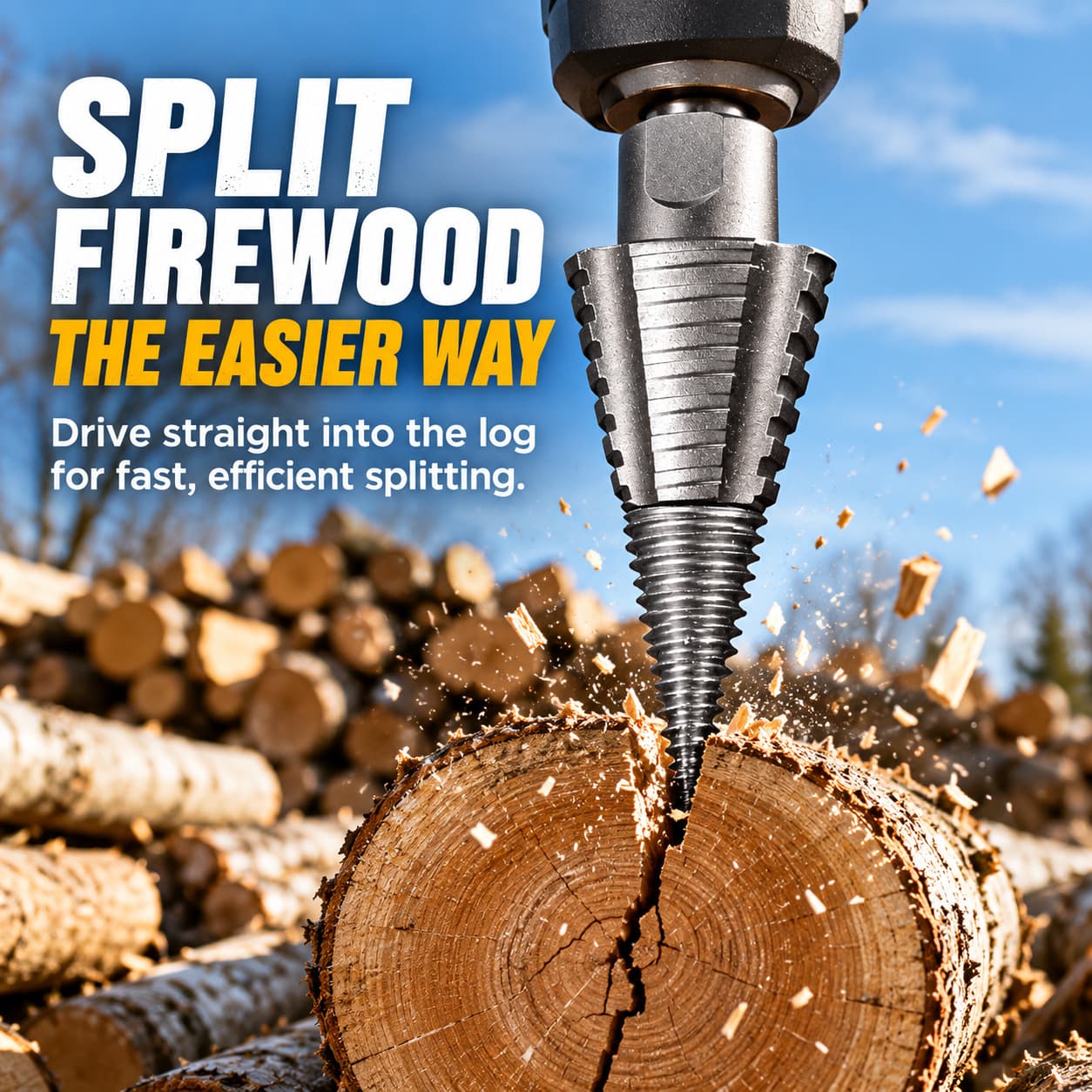 🔥 Firewood Drill Bit – The Easier Way To Split Firewood