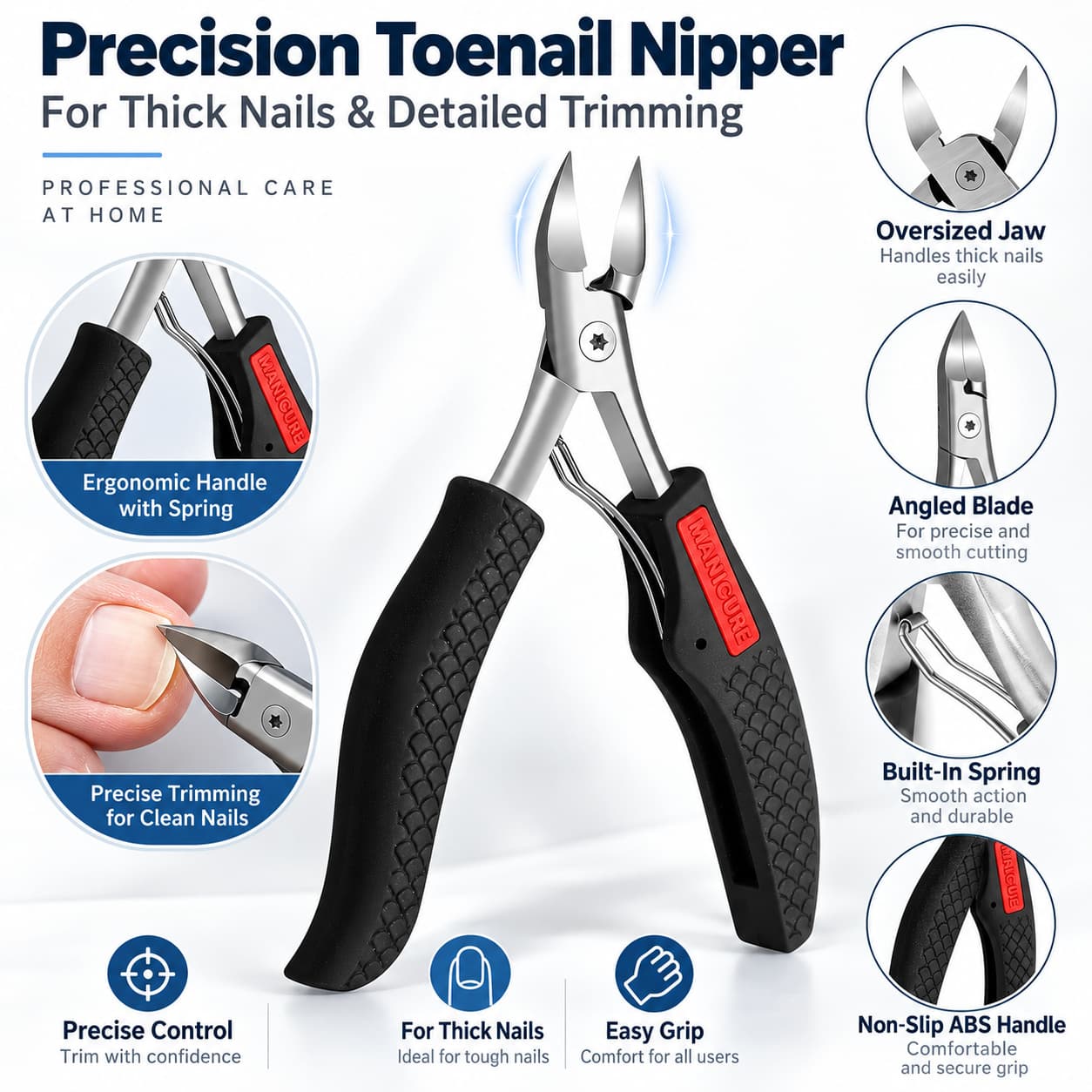 Toenail Clippers for Seniors – Heavy-Duty Thick Toenail Care Kit