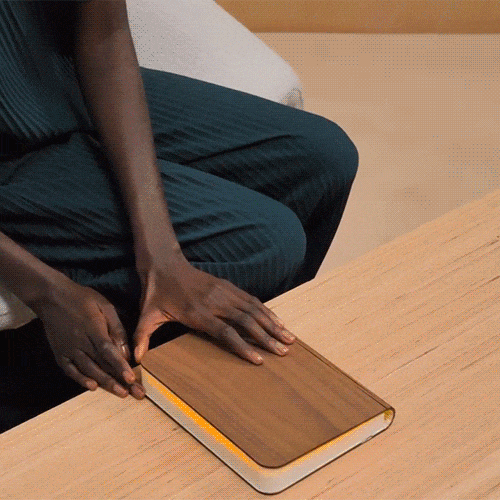 3 Colors Folding Wooden Book Lamp