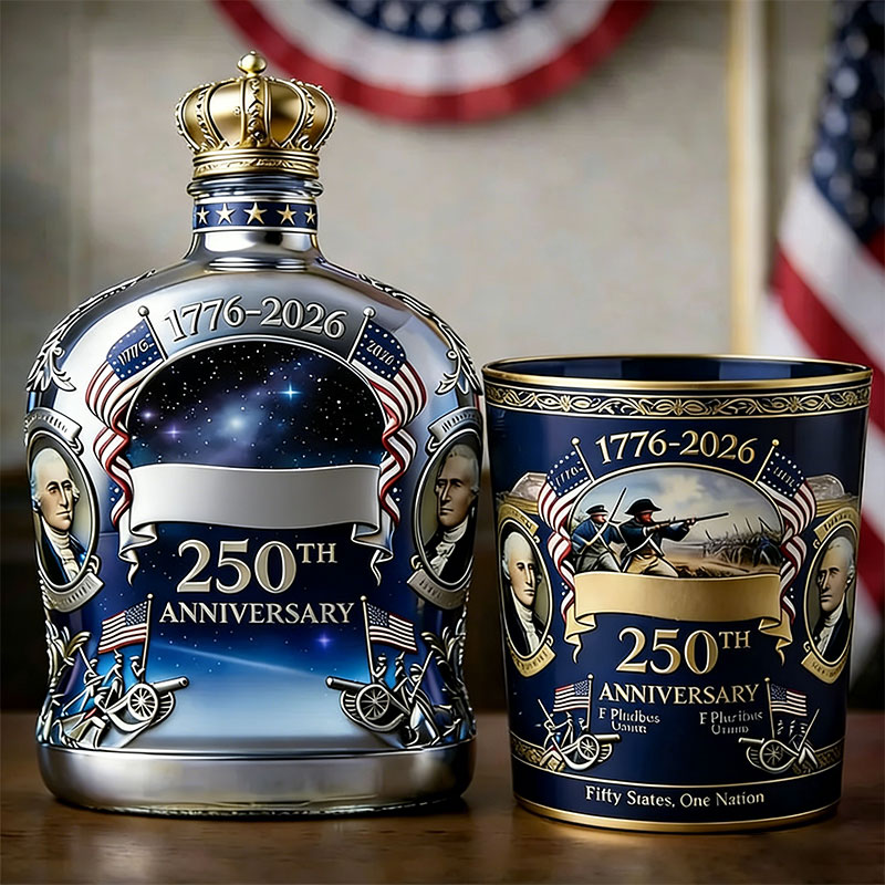 🇺🇸 250th Anniversary Glass Set – 1776-2026 Patriotic Keepsake 🎖️✨