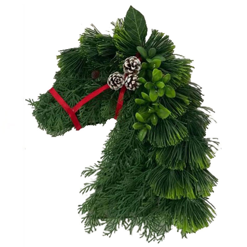 🎄🐴Handmade Farmhouse Horse Head Christmas Wreath