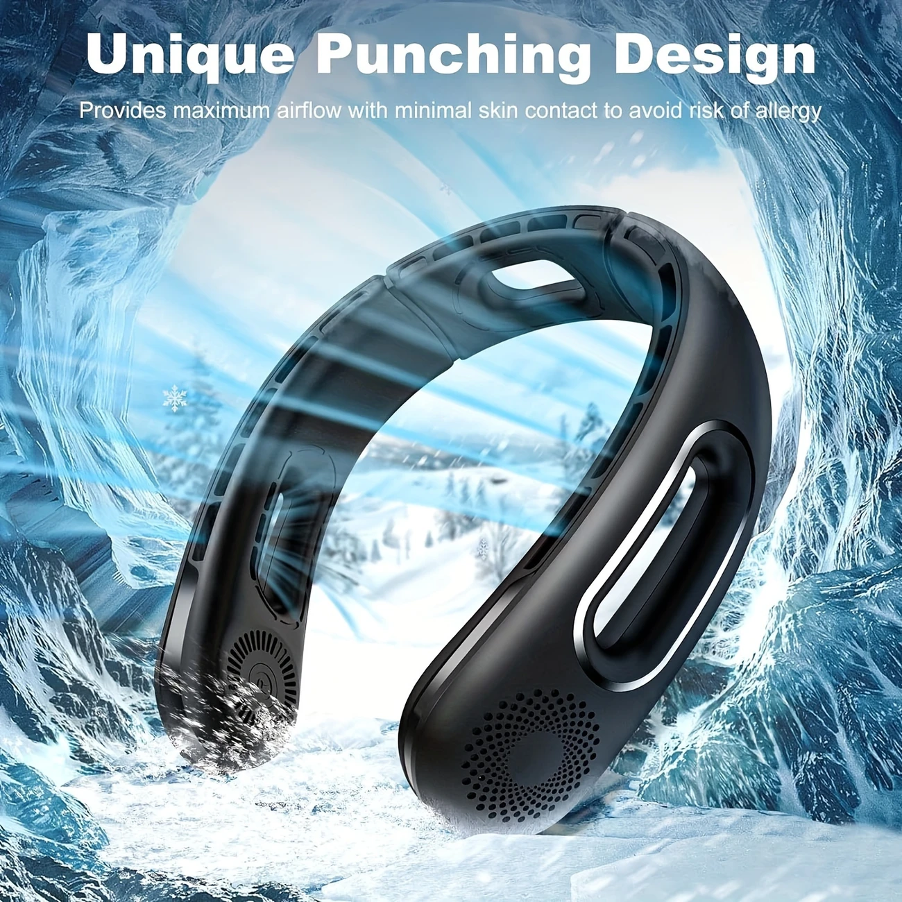 🌪️❄️Portable Neck Fan Saver Pro  – 360° Breeze Anywhere, Anytime! 🔋🎧