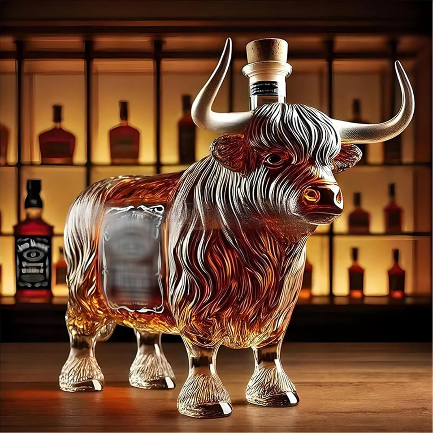 Bull Whiskey Bottle