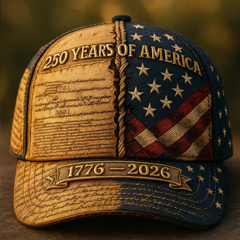 USA 250th Anniversary Patriotic Baseball Cap