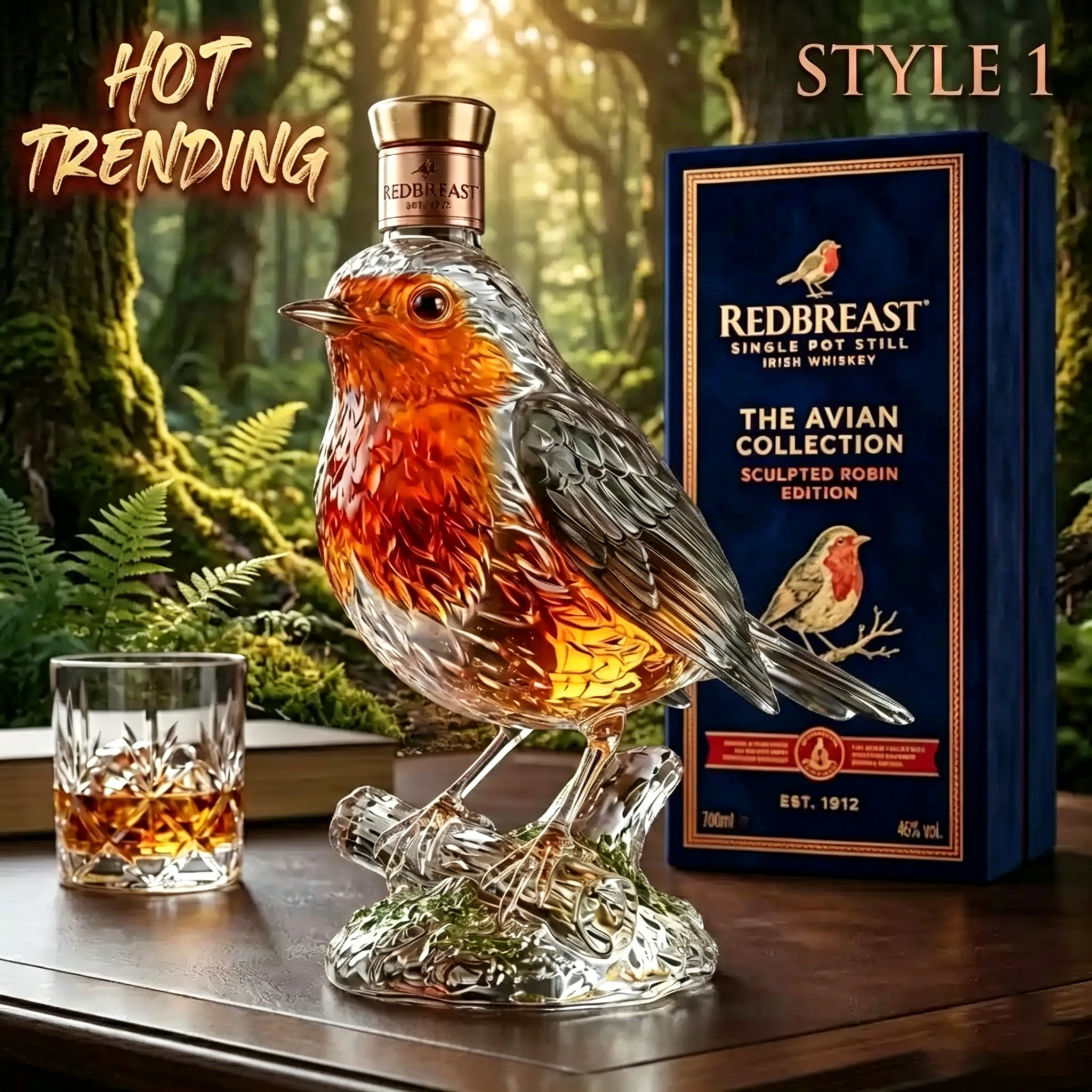 Redbreast Sculpted Robin Glass – Collector’s Edition