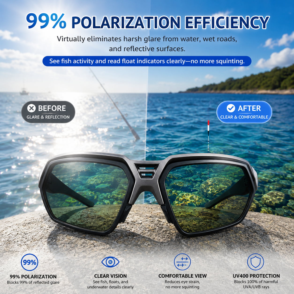 Phantom S50 Fishing Polarized Sunglasses