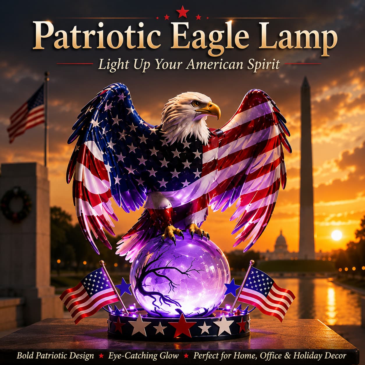 🦅Patriotic Eagle Lamp