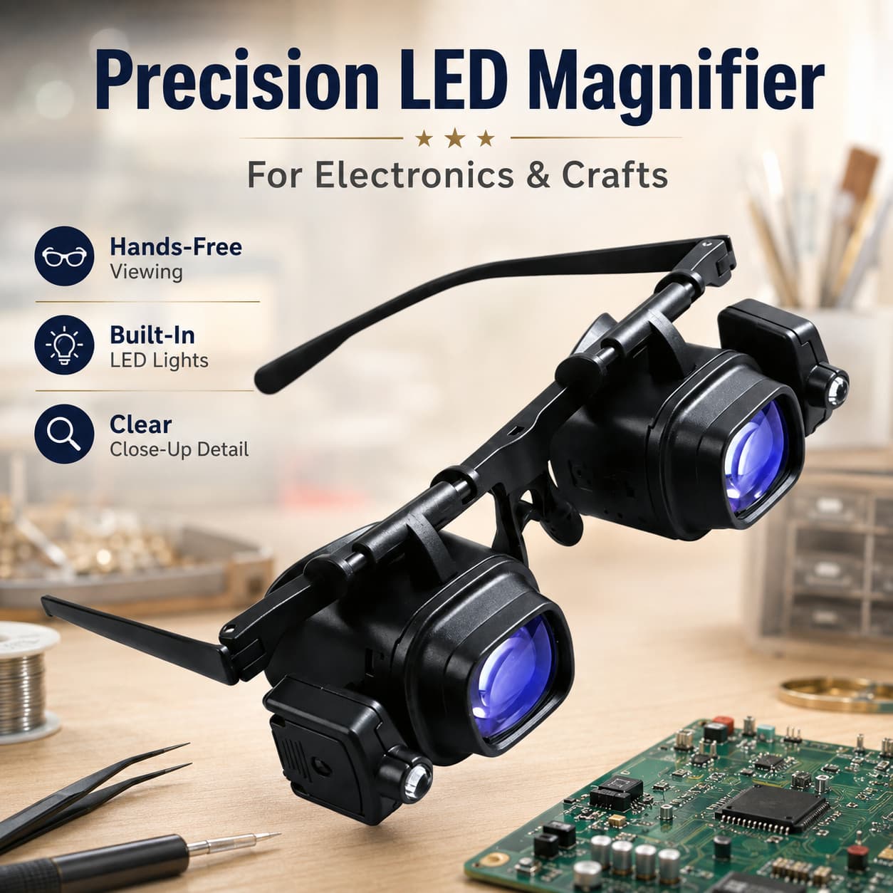 🔍Precision LED Magnifier for Electronics & Crafts