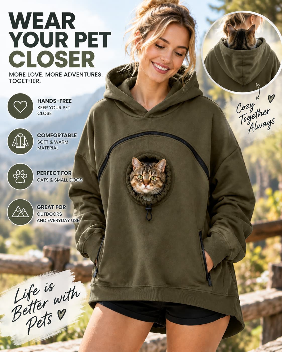 Pet Carrier Hoodie
