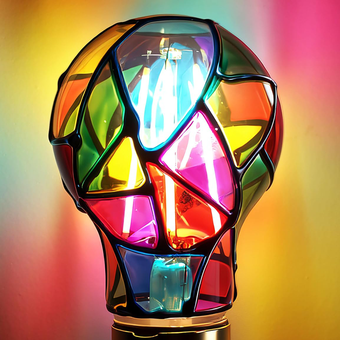 Colorful Mosaic Glass LED Light Bulb