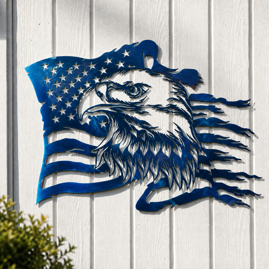 🦅Patriotic Bald Eagle American Flag Wall Decor