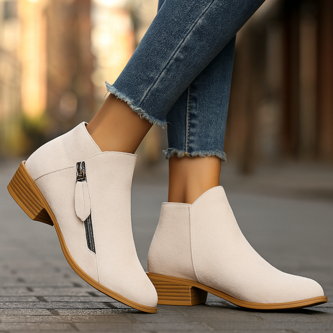 Women's Fashionable Solid Color Orthopedic Ankle Boots