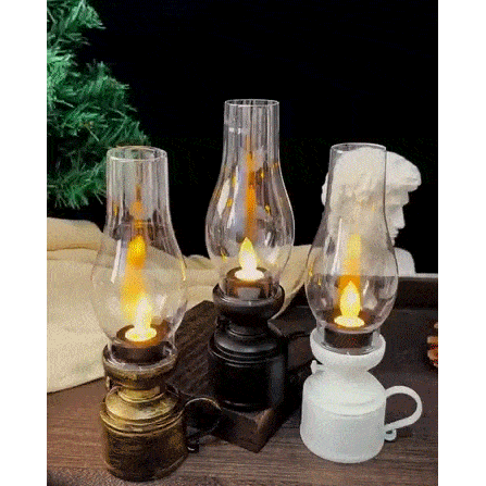 🔥LED Vintage Kerosene Lamp Electronic Swing Candle